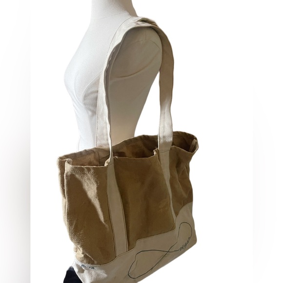 vintage Limited edition PETA vegan large tote bag hemp animal activism group - Picture 1 of 7